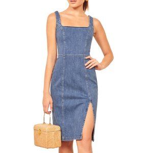 Reformation Joella Denim Dress Size 10